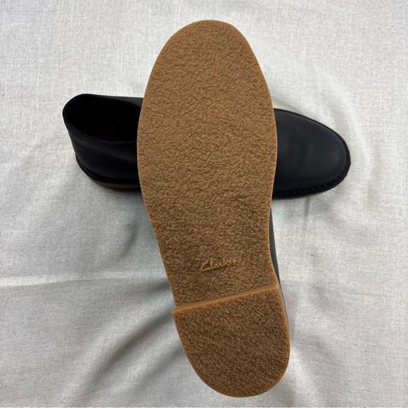 Clarks Men's Bushacre 3 Chukka Boot 261-53529 BLACK LEATHER MENS SIZE 14M - Picture 2 of 6